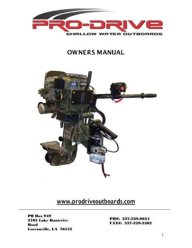 Owners Manuals Muddy Bay Marine Newberry, SC (803) 321-1900